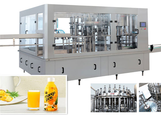 Çin Elektrikli Tahrikli Monoblok Sıvı Dolum Makinesi / Mango Suyu Şişeleme Ekipmanları Tedarikçi