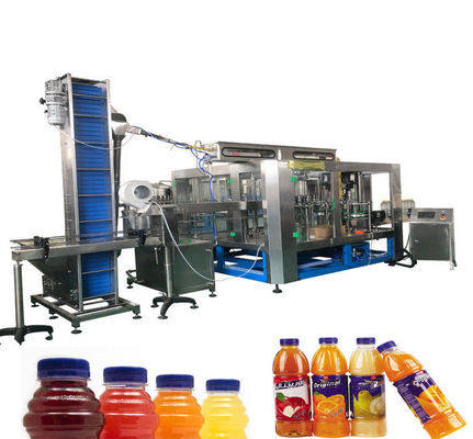 3 In 1 Konsantre Suyu Şişeleme Makinesi / Pet Şişe İçin Suyu Dolum Ekipmanları Tedarikçi
