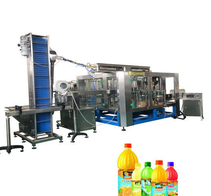 3 In 1 Konsantre Suyu Şişeleme Makinesi / Pet Şişe İçin Suyu Dolum Ekipmanları Tedarikçi