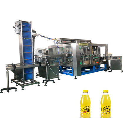 3 In 1 Konsantre Suyu Şişeleme Makinesi / Pet Şişe İçin Suyu Dolum Ekipmanları Tedarikçi